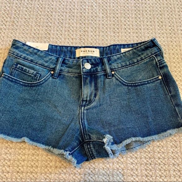 super low rise denim shorts